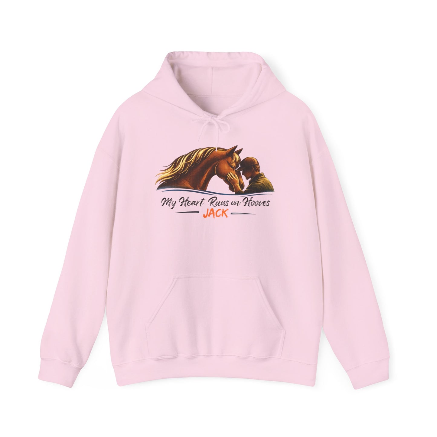 Personalized My Heart Runs on Hooves Hoodie for Men