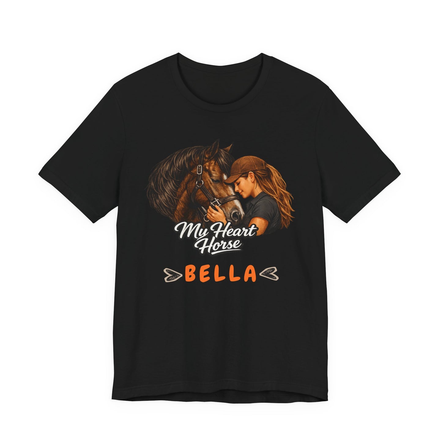 My Heart Horse Bella T-Shirt — Personalized Equestrian Tee