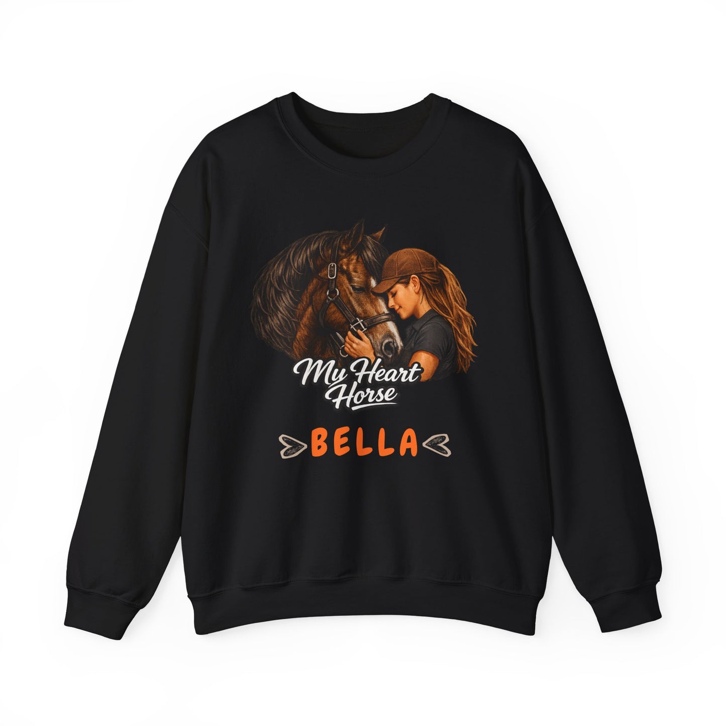 My Heart Horse Personalized Crewneck Sweatshirt for Women