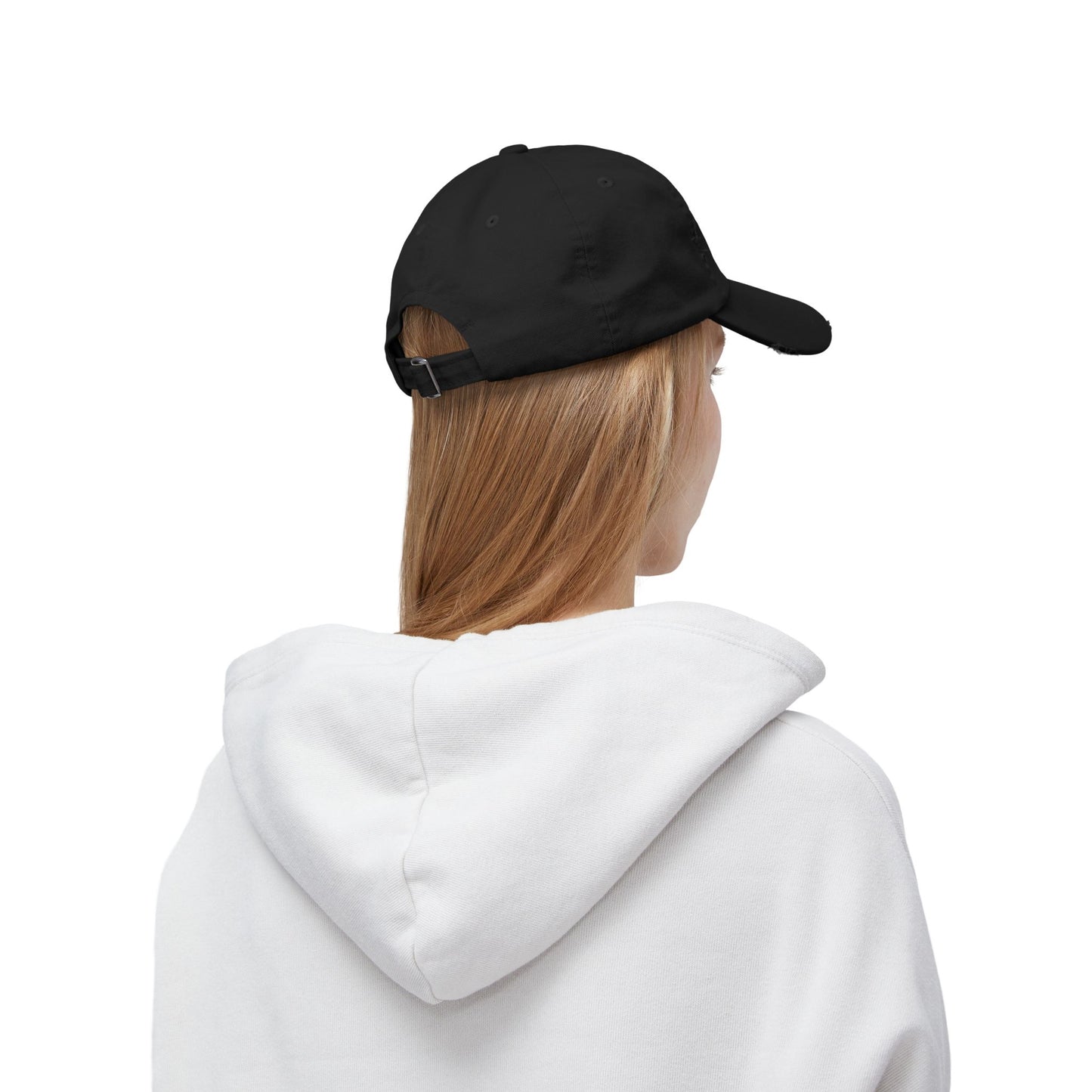 Distressed Baseball Cap — 'Barrel Racing Cowboy' Horse Rider Logo