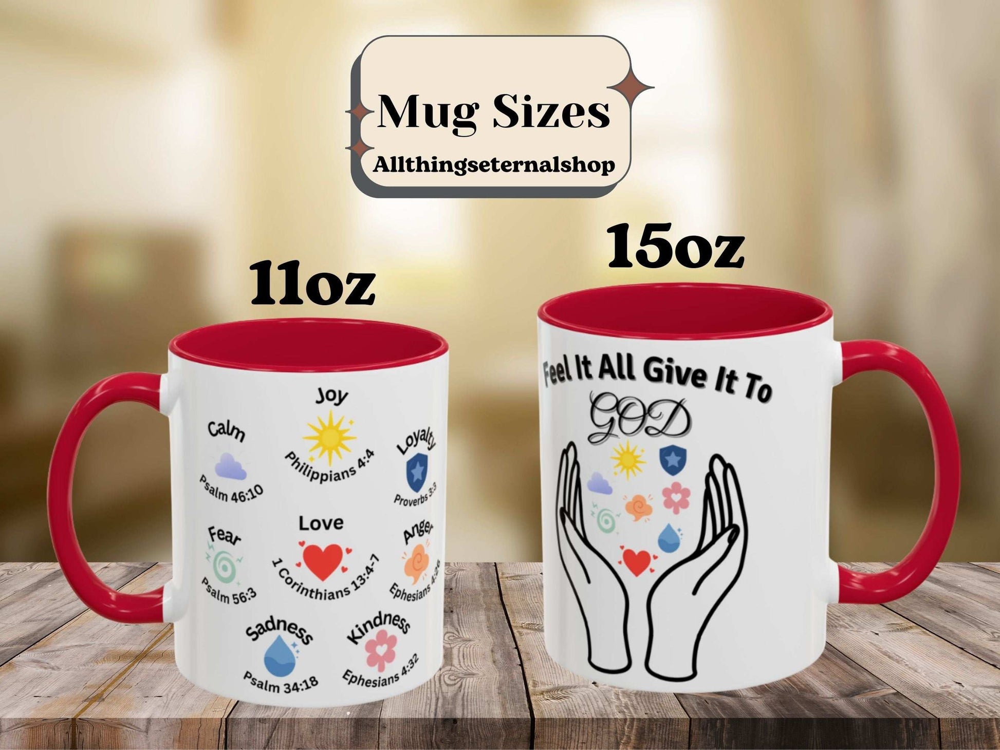 Christian Faith Two-Tone Coffee Mug 11oz – Inspirational Symbol Gifts