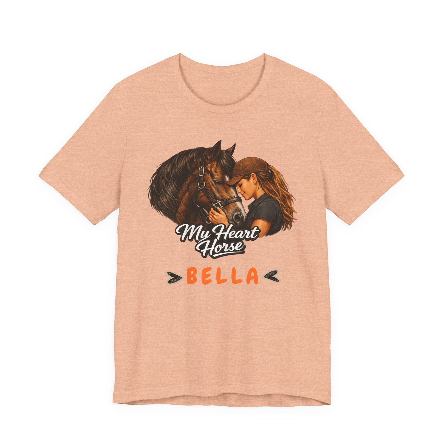 My Heart Horse Bella T-Shirt — Personalized Equestrian Tee