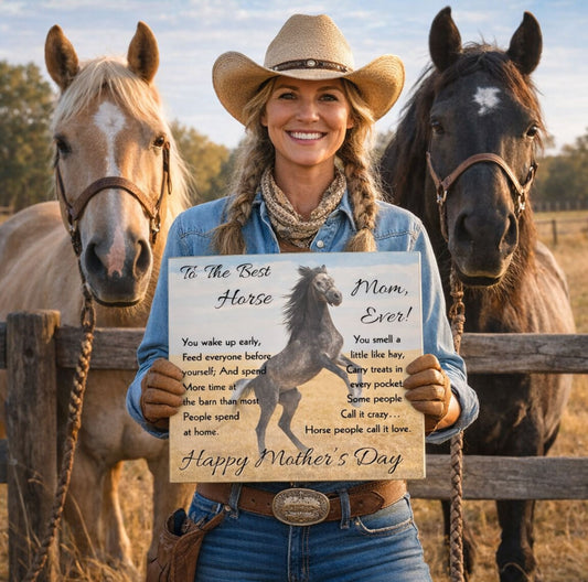 To The Best Horse Mom Ever Metal Art Print – Mother's Day Gift for Horse Lovers