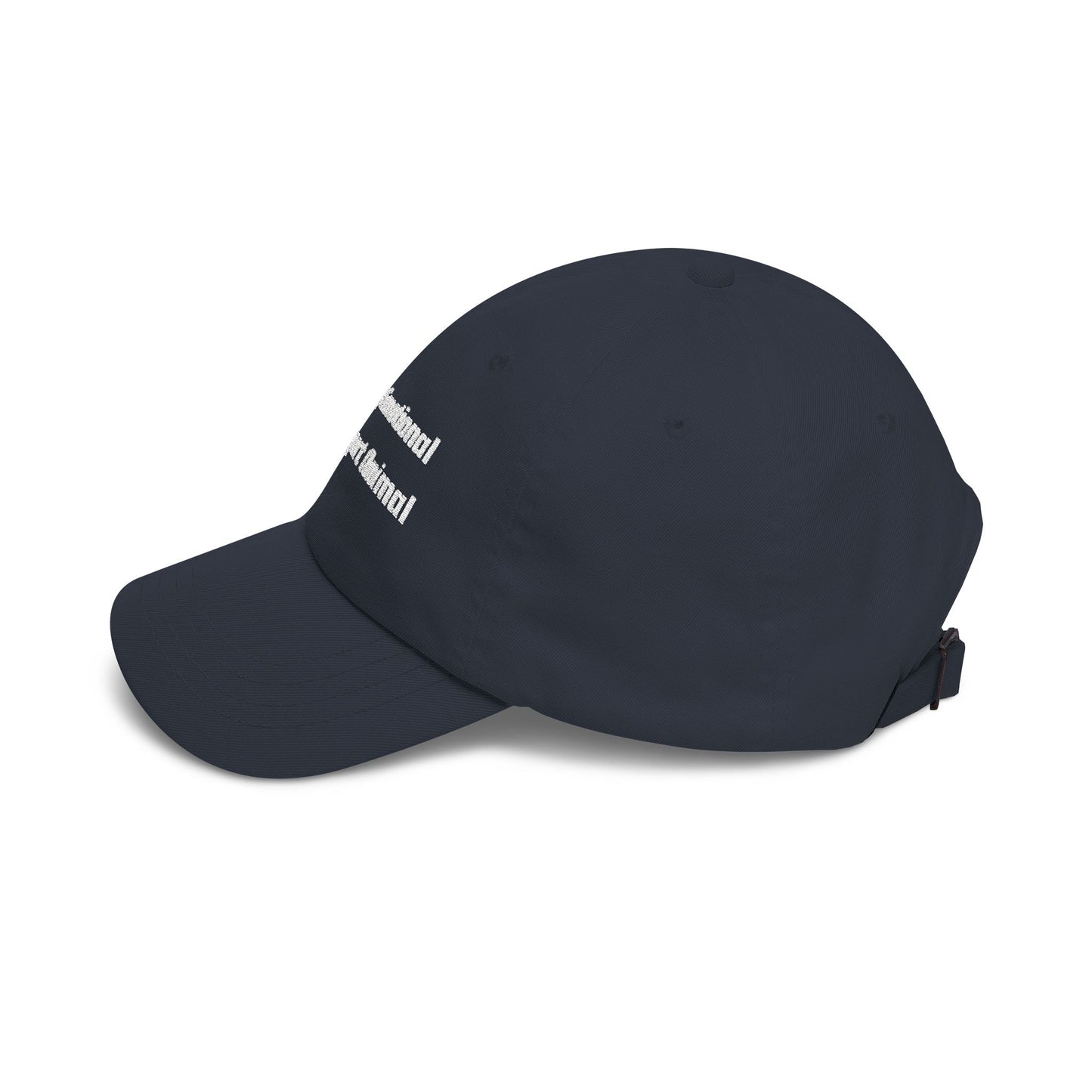 Dad Cap - 'My Emotional Support Animal ' Embroidered White Baseball Hat