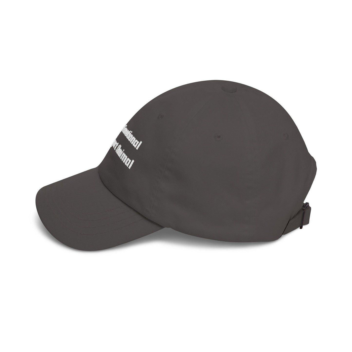 Dad Cap - 'My Emotional Support Animal ' Embroidered White Baseball Hat