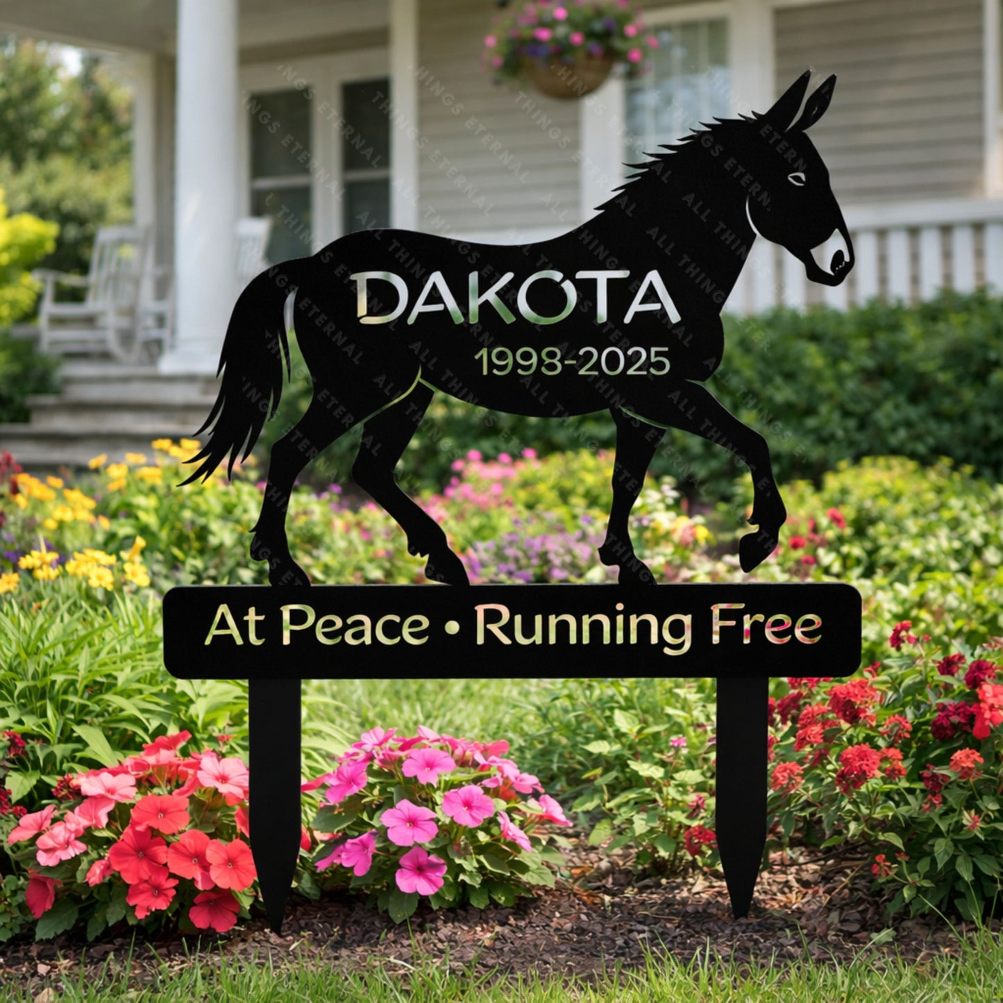 Personalized Mule Memorial Garden Stake Sign