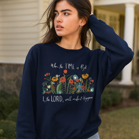 Floral Christian Comfort Colors Sweatshirt | Inspirational Religious Pullover