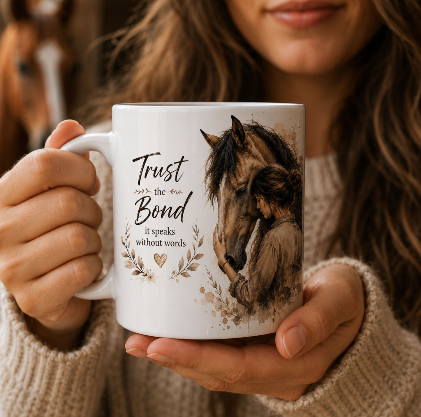 Trust the Bond Horse Mug – Equestrian Coffee Cup for Horse Lovers Mom