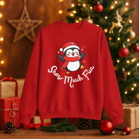 Snow Much Fun Sweatshirt – Cozy Christmas Crewneck, Funny Winter Gift
