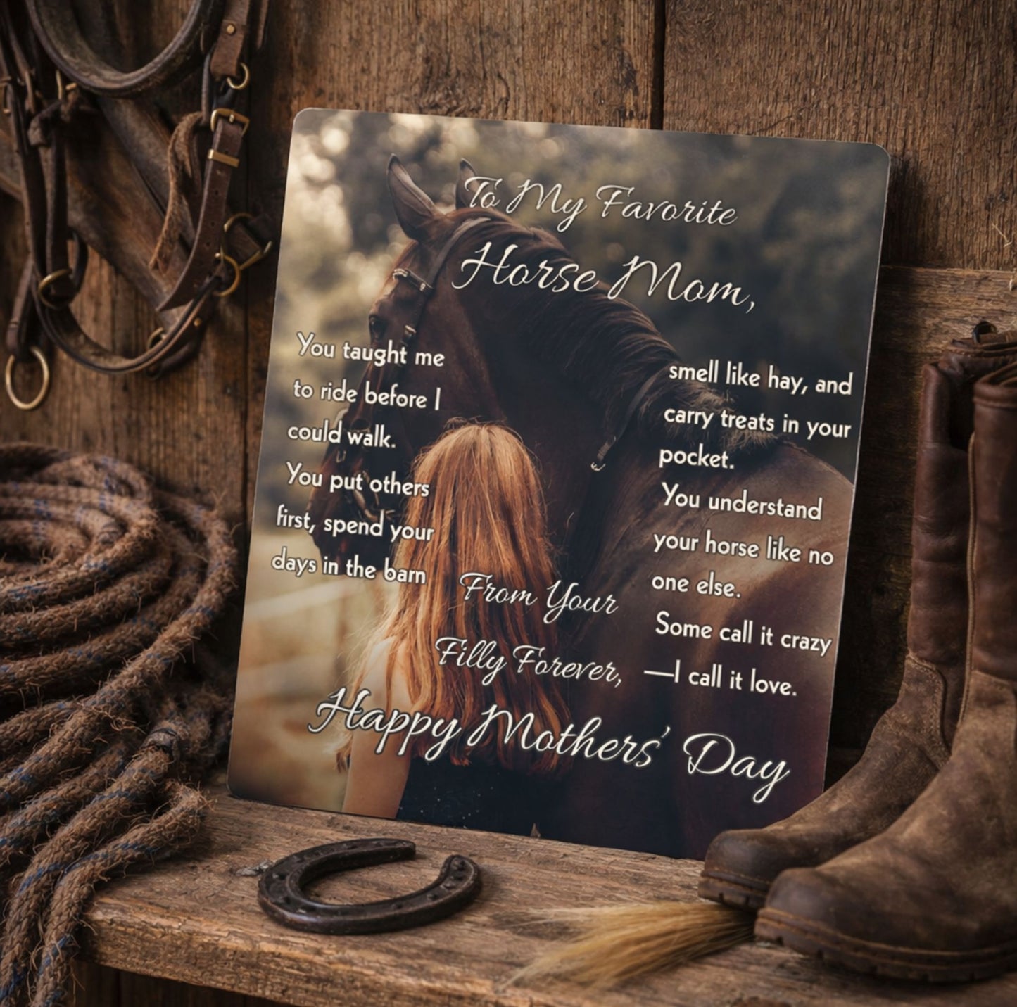 To My Favorite Horse Mom High Gloss Metal Prints – Mother's Day Horse Gift