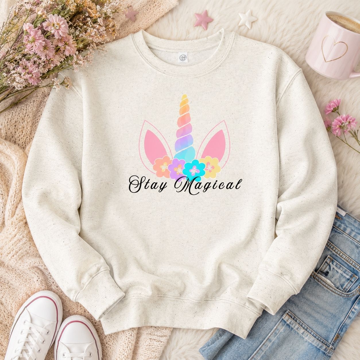 Stay Magical Unicorn Kids Hoodie | Toddler Pullover Sweatshirt