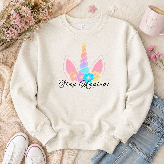 Stay Magical Unicorn Kids Hoodie | Toddler Pullover Sweatshirt