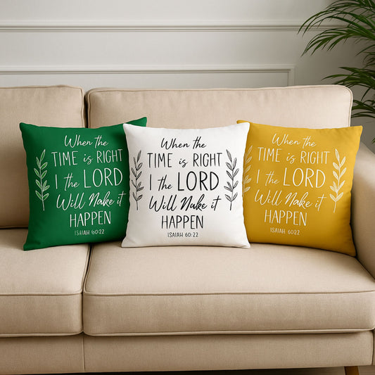 Isaiah 60:22 Cushion Cover – Inspirational Bible Verse Home Decor