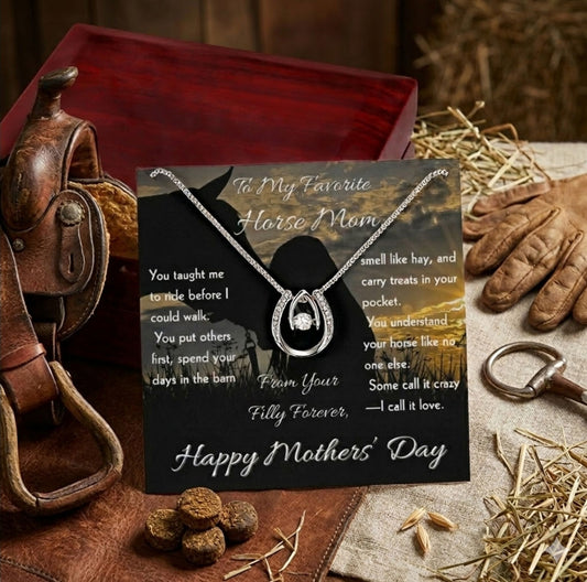 To My Favorite Horse Mom Necklace – Horse Lover Gift for Mom | Mother's Day Jewelry