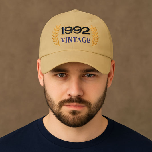 Custom Birth Year Baseball Cap- Adjustable Unisex Retro Hat