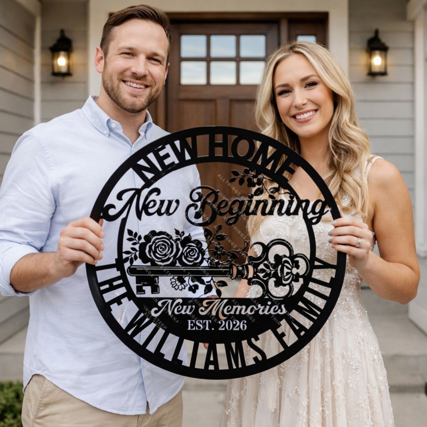Personalized New Home Metal Sign – Housewarming Gift for New Homeowners