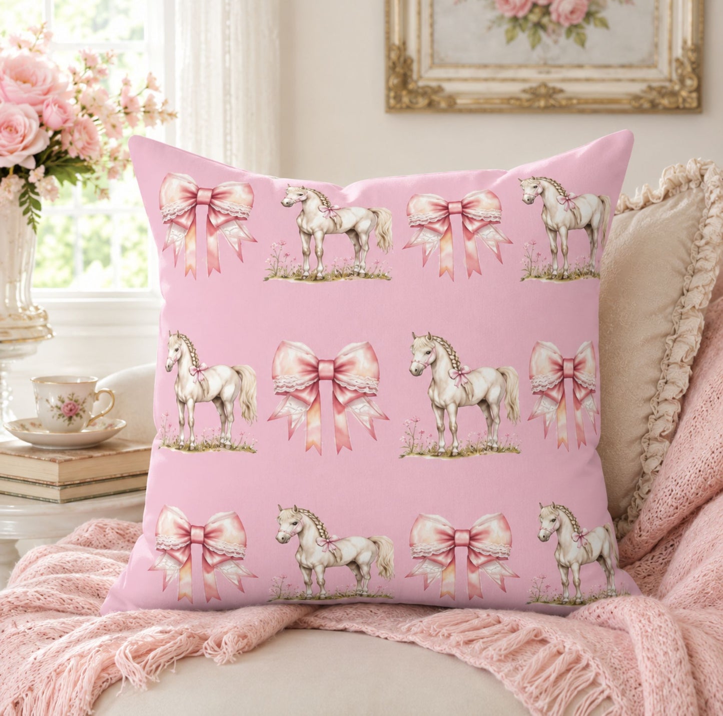 Custom Spun Polyester Square Pillowcase | Cozy Decorative Cushion Cover