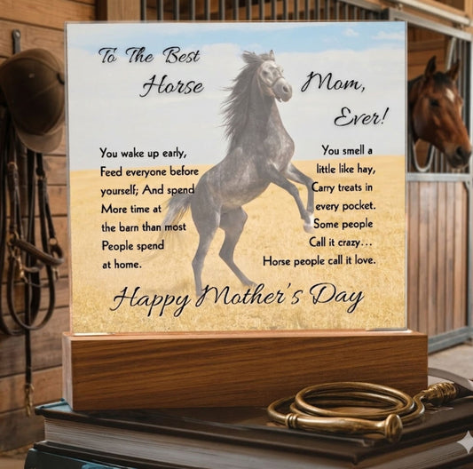 To The Best Mom Ever Acrylic Plaque – Thoughtful Mother's Day Gift & Decor