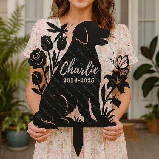 Personalized Dog Memorial Stake – Custom Pet Grave Marker Gift