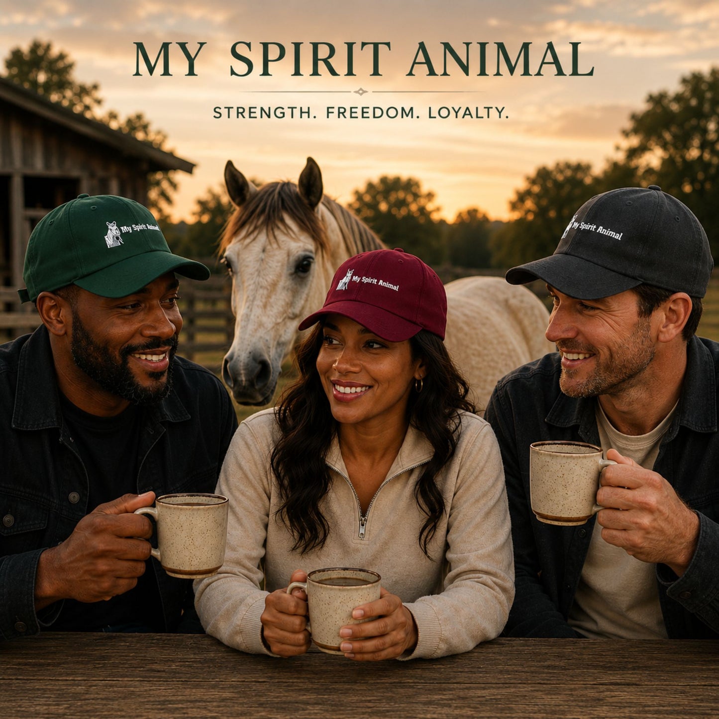 Emotional Support Animal Dad Cap — My Spirit Animal Embroidered Hat