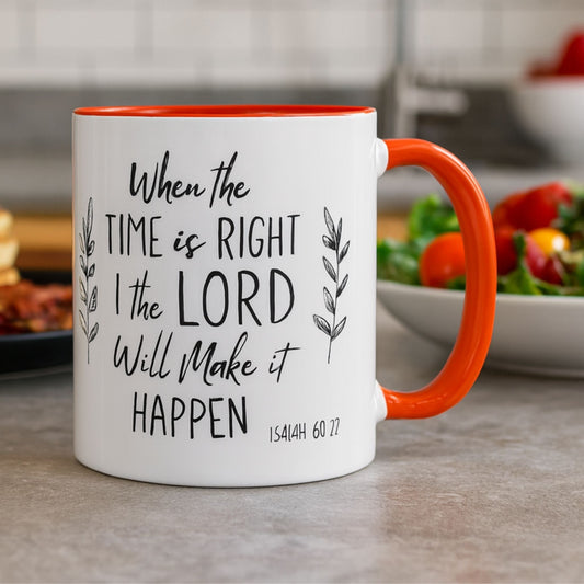 Isaiah 60:22 Two-Tone Ceramic Coffee Mug – Inspirational Christian Gift