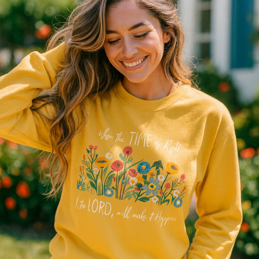 Floral Inspirational Woman Christian Sweatshirt | Cozy Spring Gift for Her