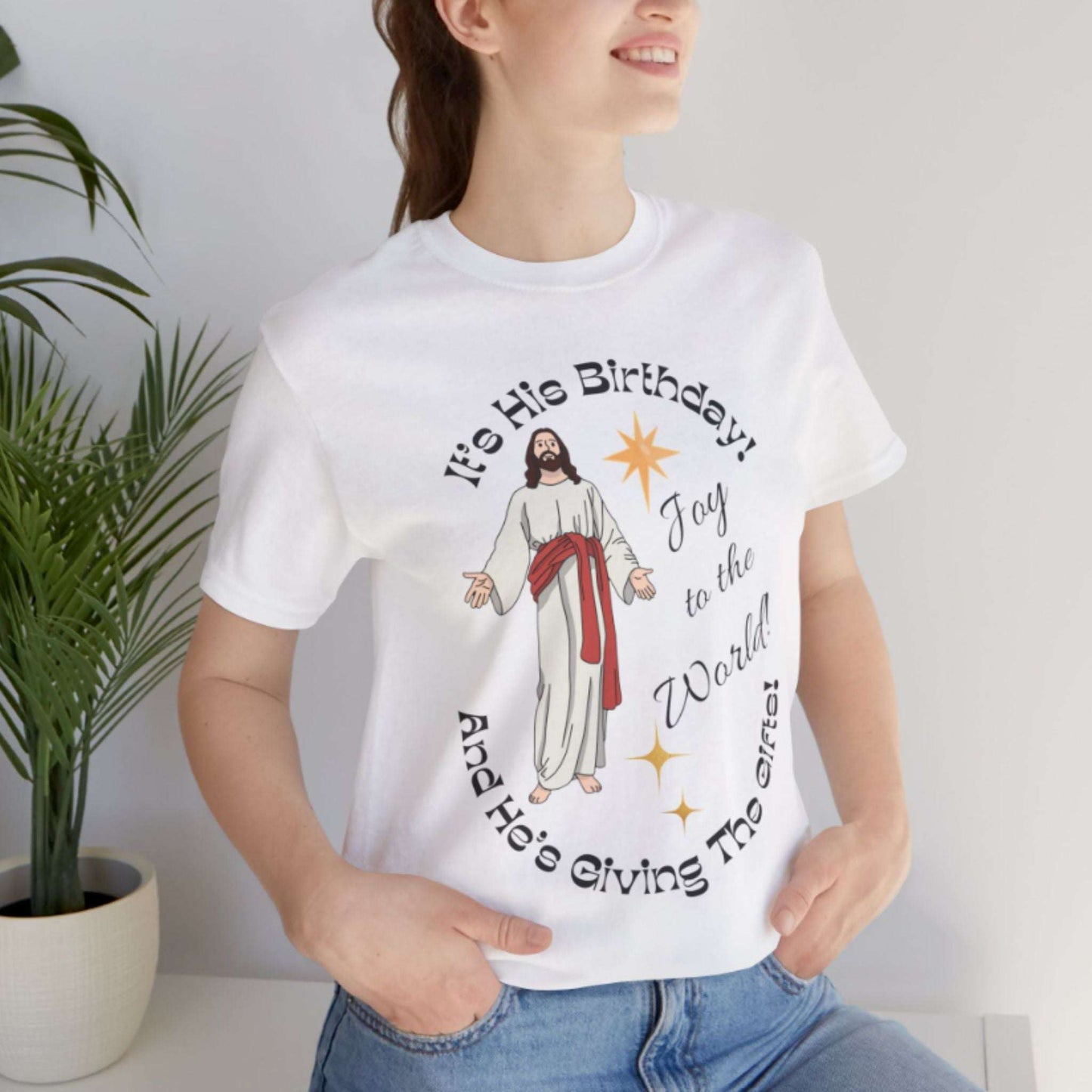 Joy To The World Christian Christmas T-Shirt | Jesus Birthday Tee