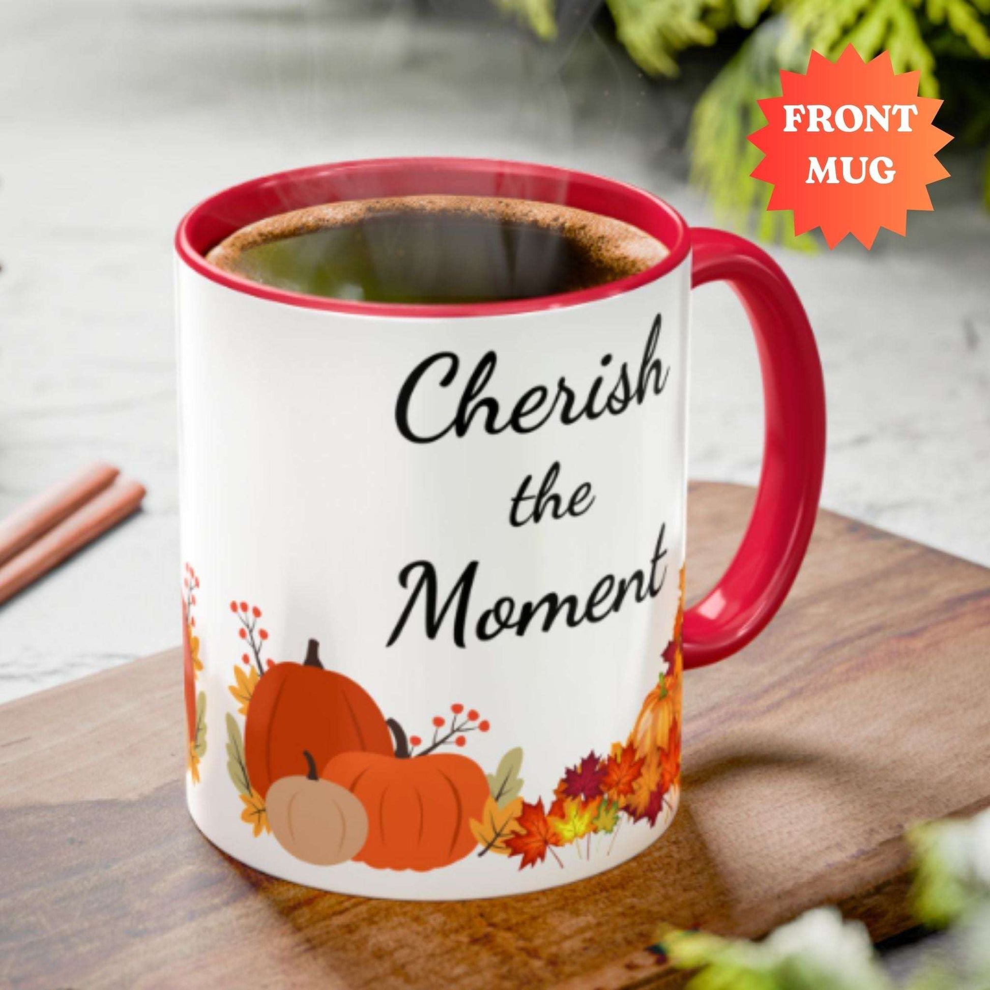 Thanksgiving Pumpkin Coffee Mug – Inspirational Fall Gift for Coffee Lovers
