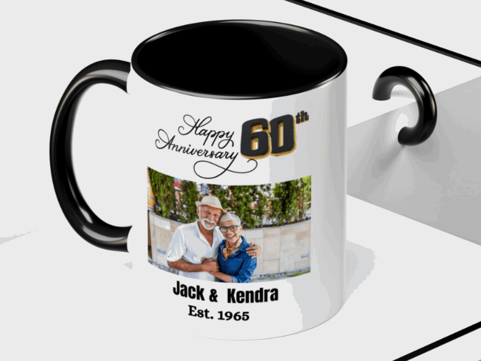 Custom 60th Anniversary Photo Mug Wedding Gifts