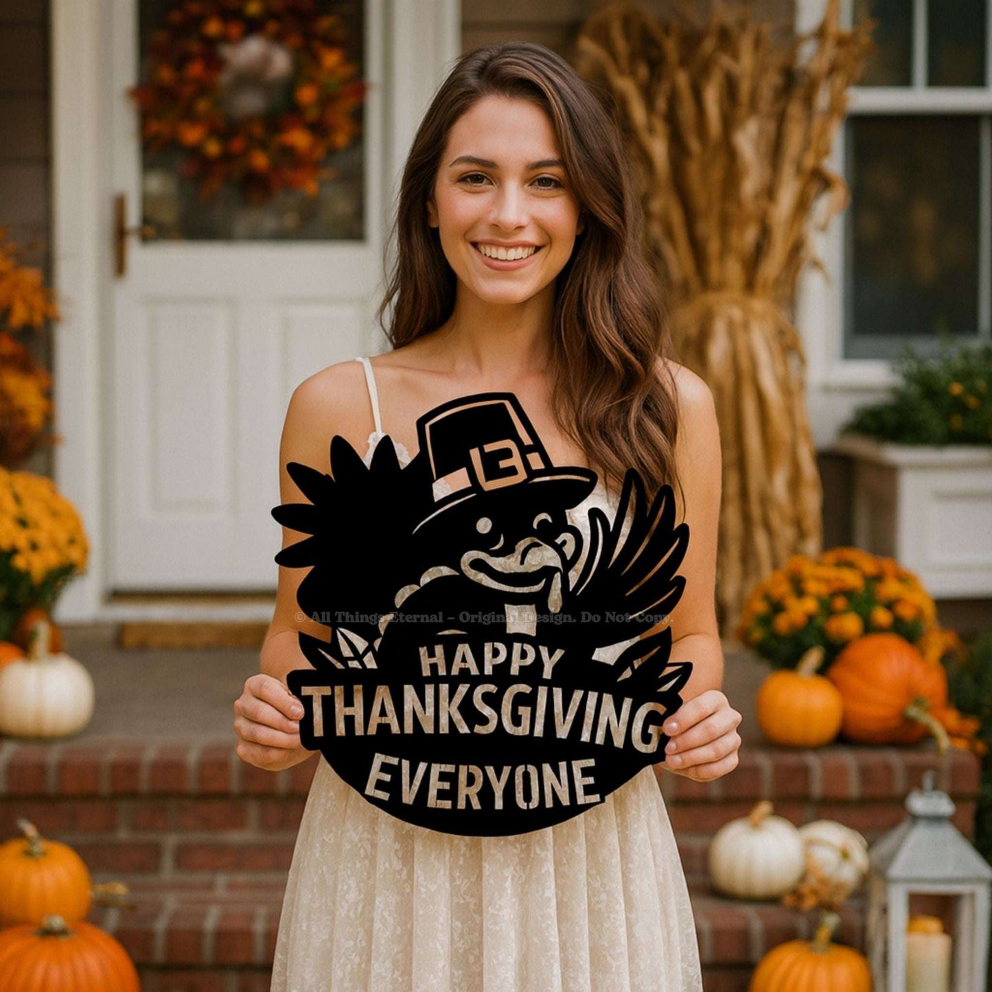 Thanksgiving Turkey Metal Sign - Wall Art for Home