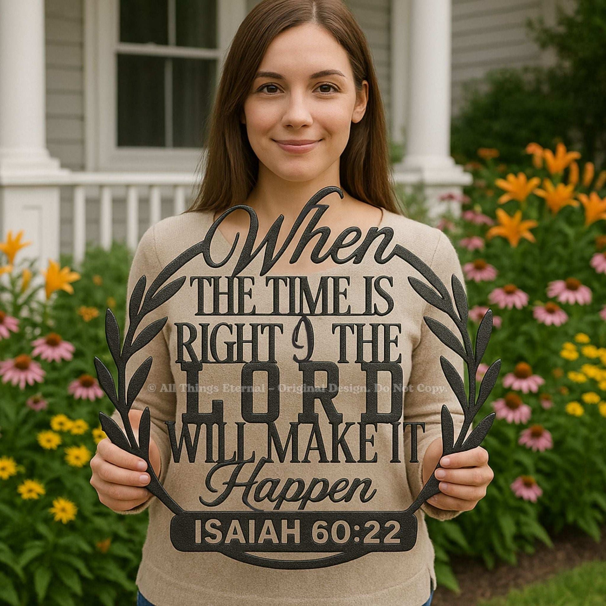 Isaiah 60:22 Christian Metal Sign – Inspirational Bible Verse Wall Art