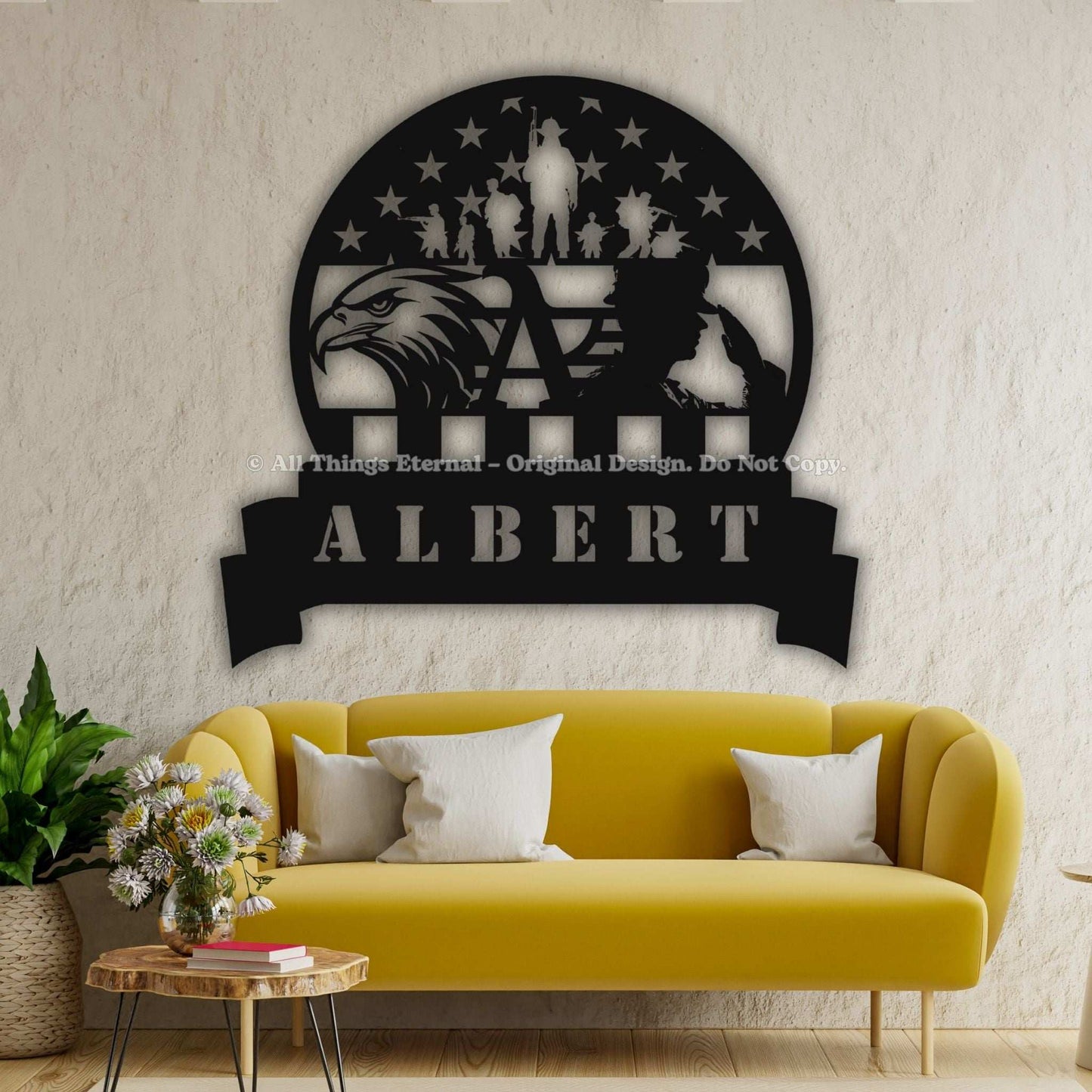 Personalized Wall Art – Independence Day Gifts for US Veterans