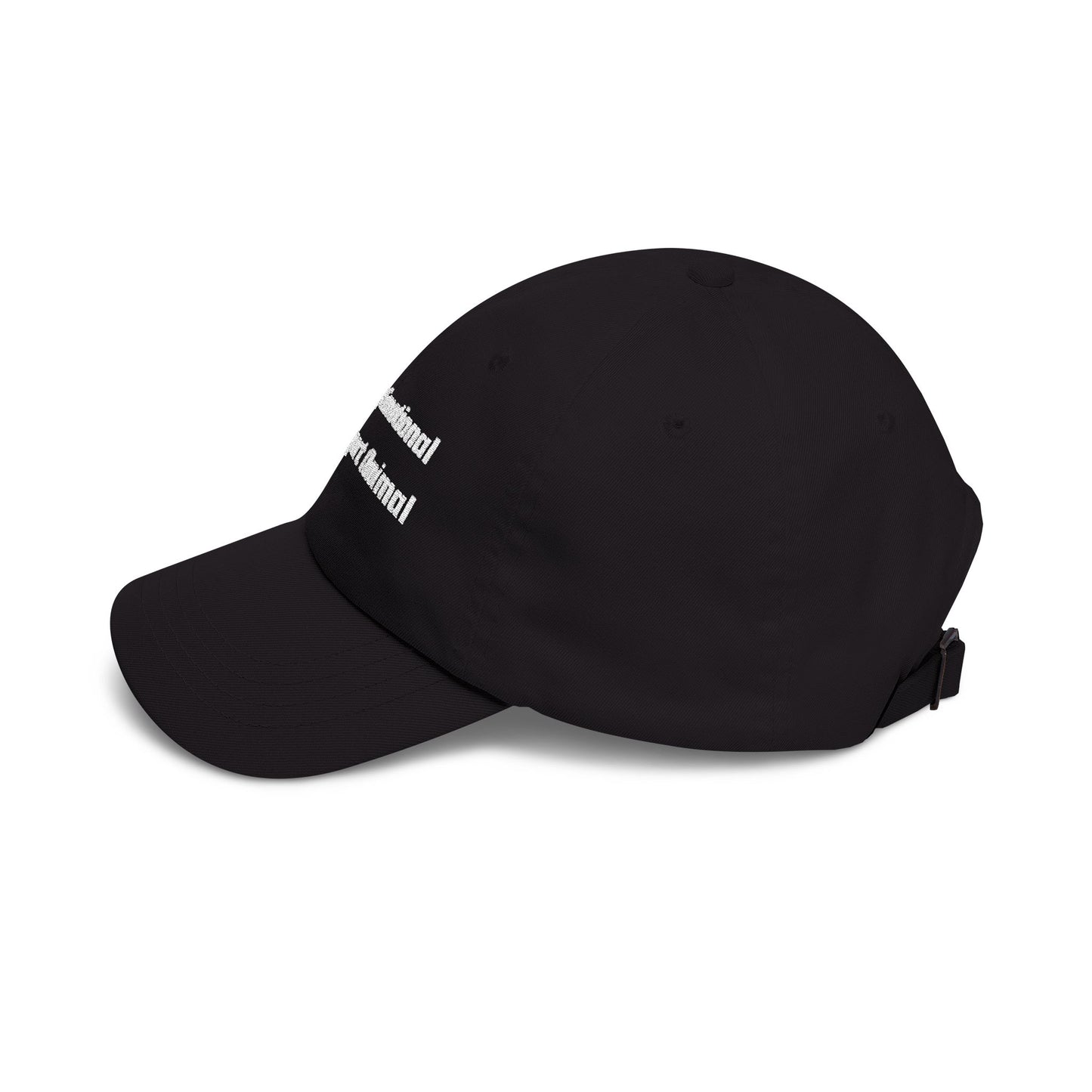 Dad Cap - 'My Emotional Support Animal ' Embroidered White Baseball Hat