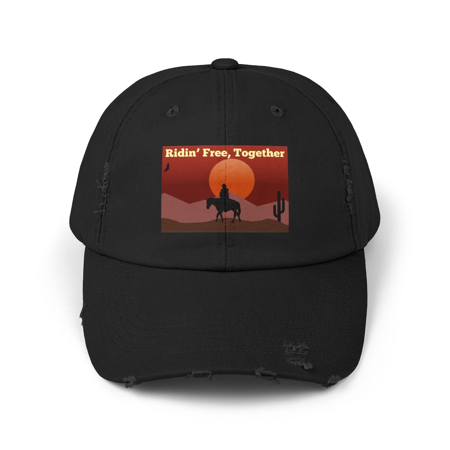 Ridin' Free Together Distressed Vintage Horse Cap