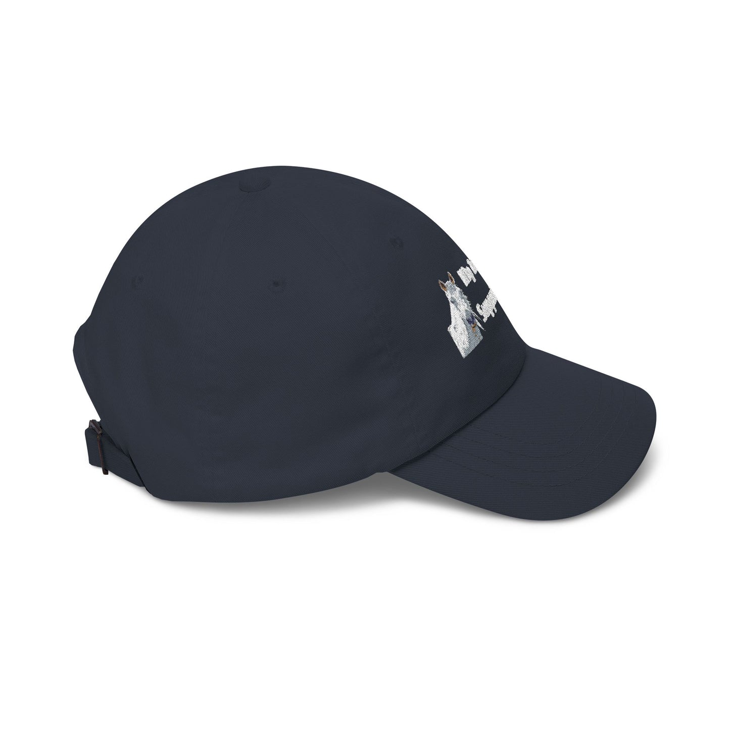 Dad Cap - 'My Emotional Support Animal ' Embroidered White Baseball Hat