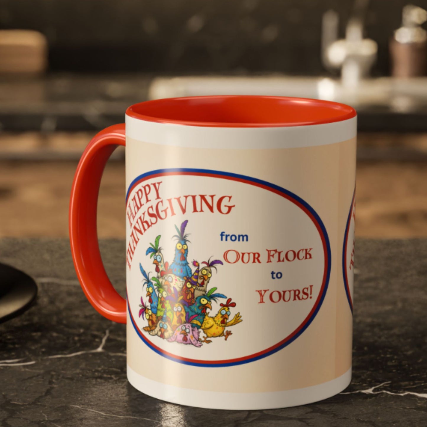 From Our Flock to Yours Mug | Fun Thanksgiving Coffee Cup Gift