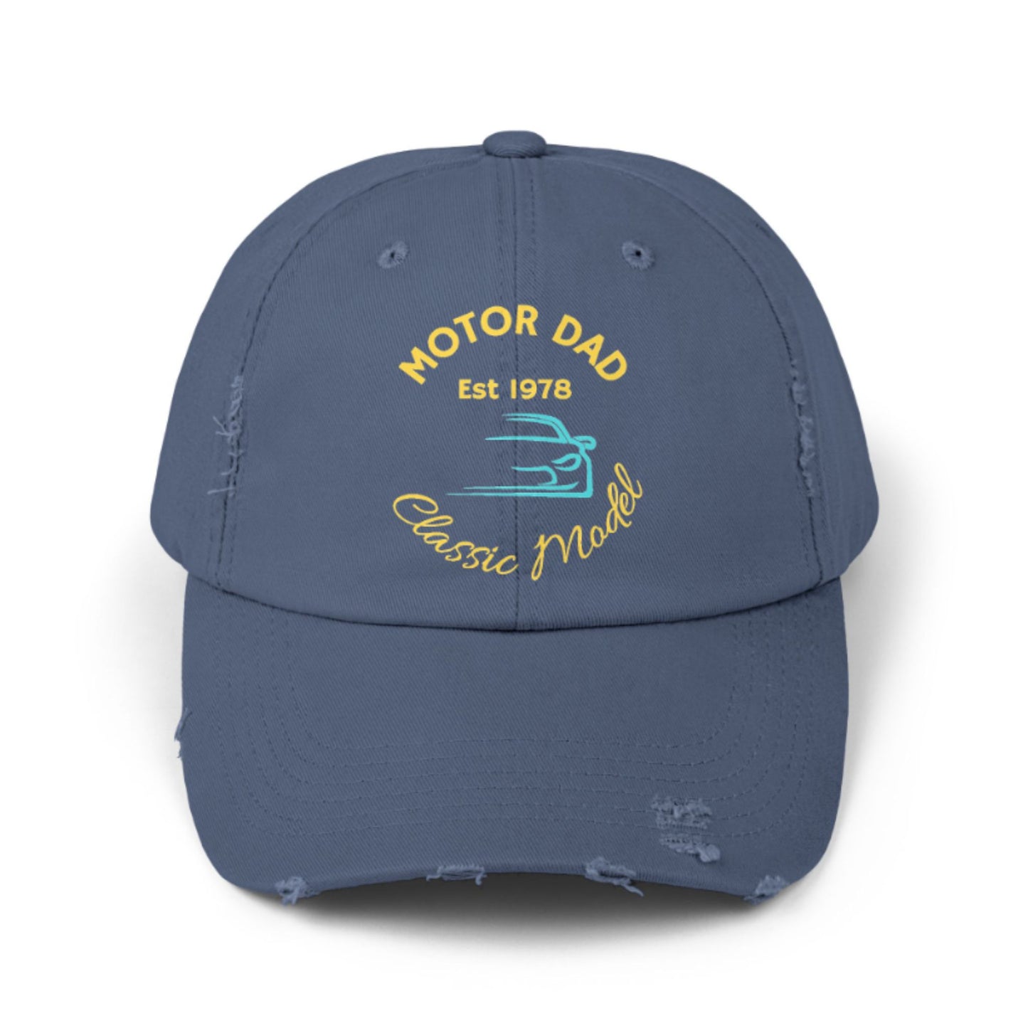 Motor Dad Baseball Cap – Personalized Vintage Distressed Hat Gift