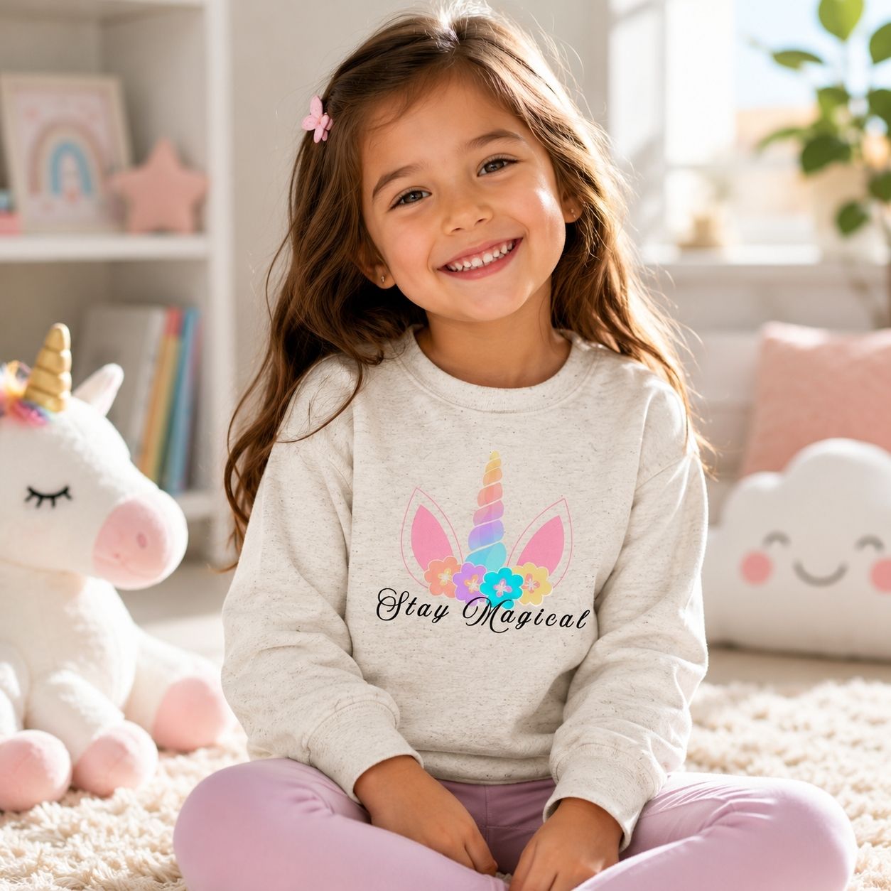 Stay Magical Unicorn Kids Hoodie | Toddler Pullover Sweatshirt