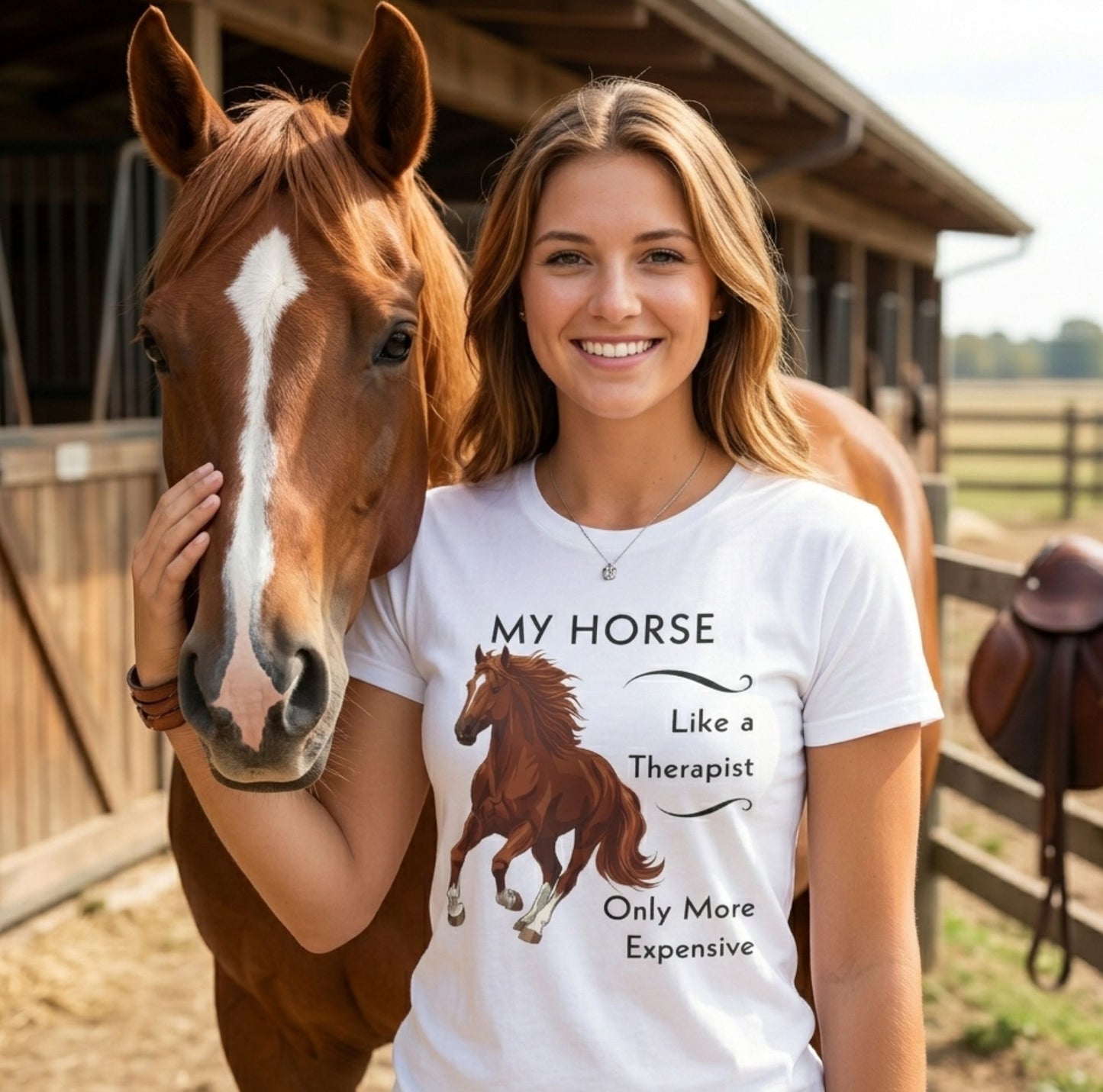 My Horse Is My Therapist T-Shirt – Funny Horse Lover Tee