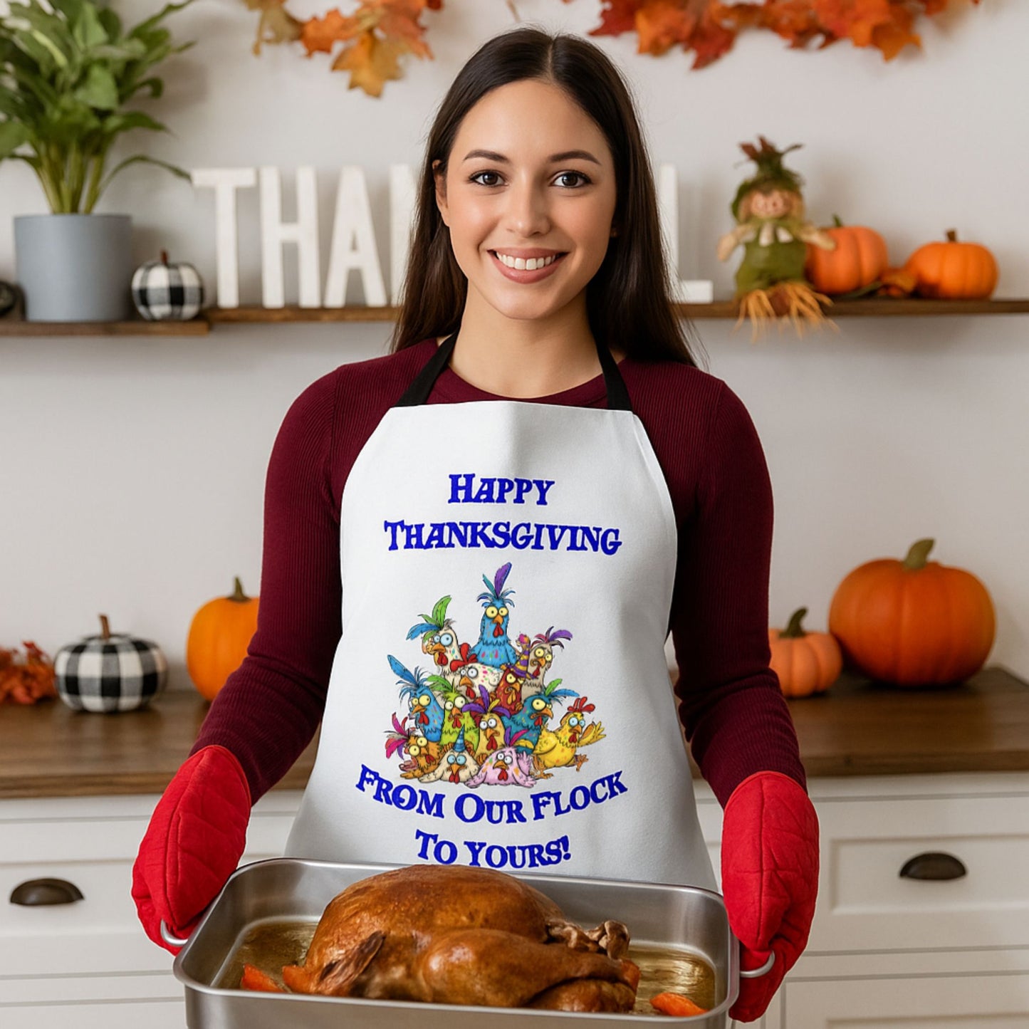 Happy Thanksgiving Apron | Funny Fall Cooking & Baking Gift