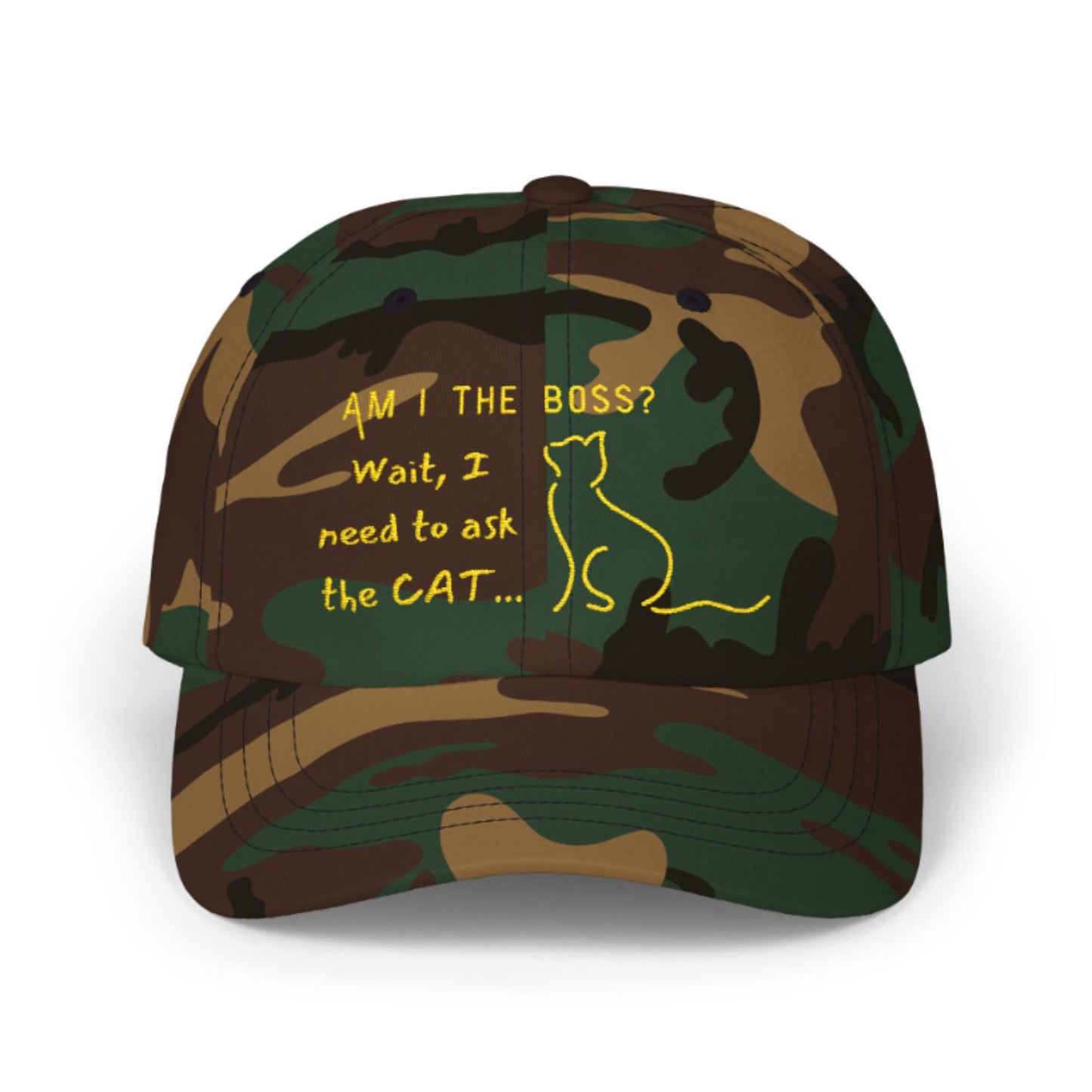 Funny Cat Owner Baseball Cap - Embroidered Hat For Cat Lovers