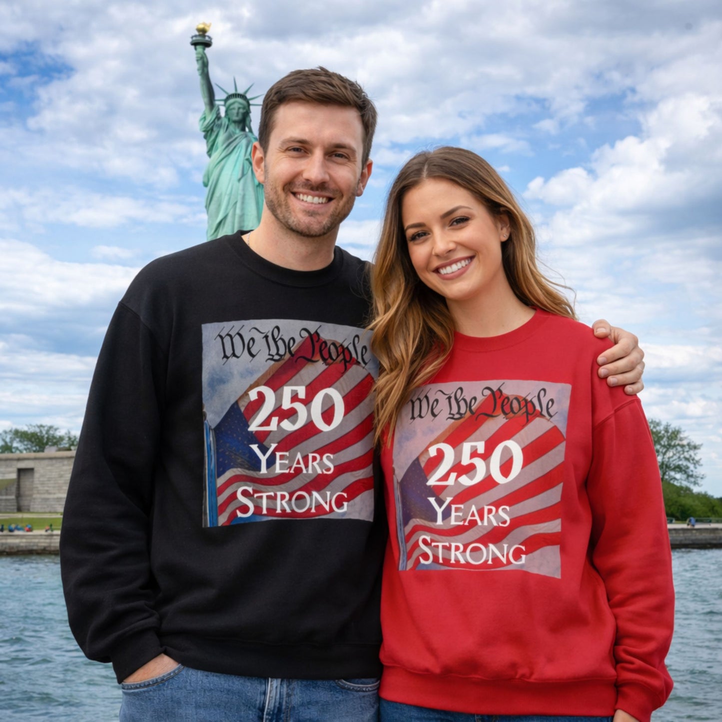 We the People – 250 Years Strong American Flag Crewneck