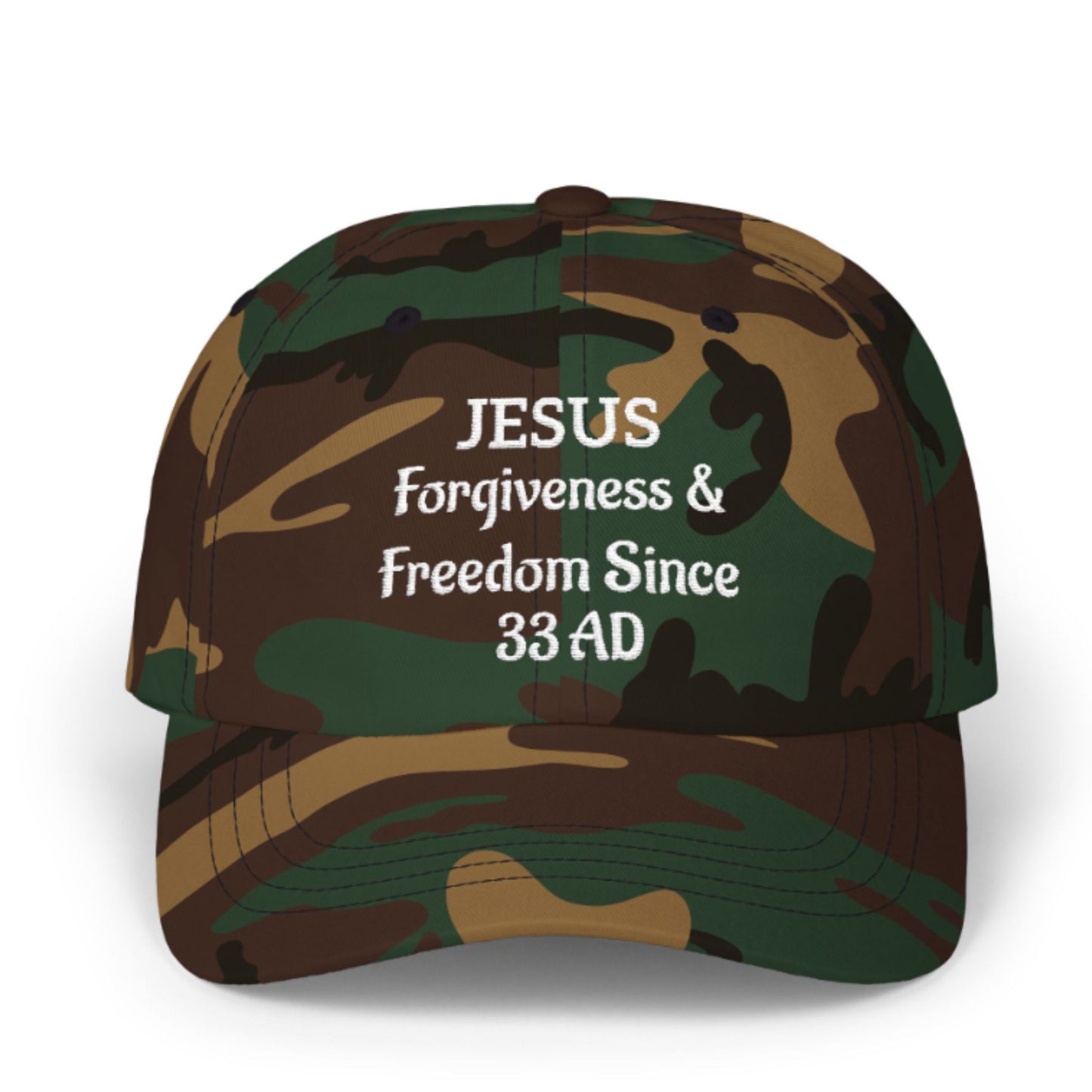 JESUS Forgiveness & Freedom Since 33 AD-Christian Embroidered Baseball Cap