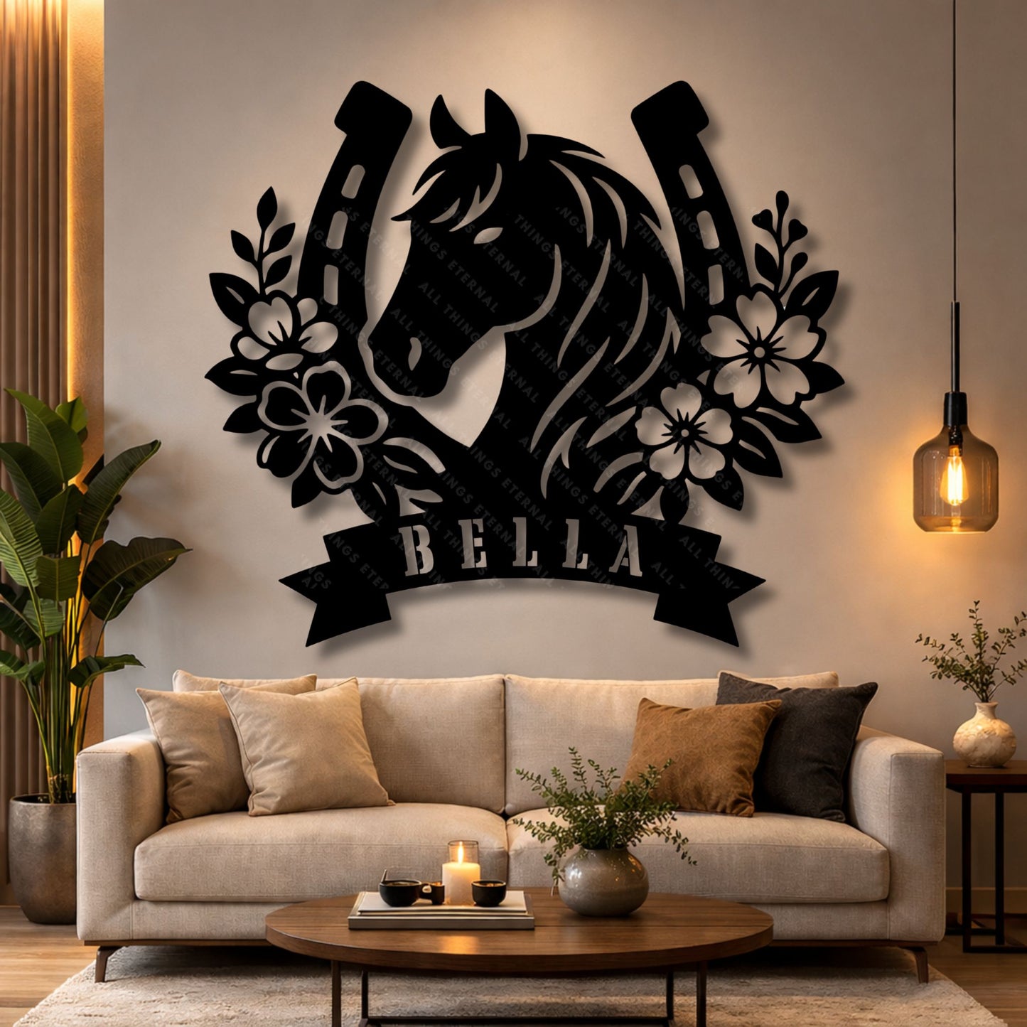 Personalized Horse Stall Name Sign – Custom Metal Horse Name Plaque – Equestrian Barn Decor – Horse Lover Gift