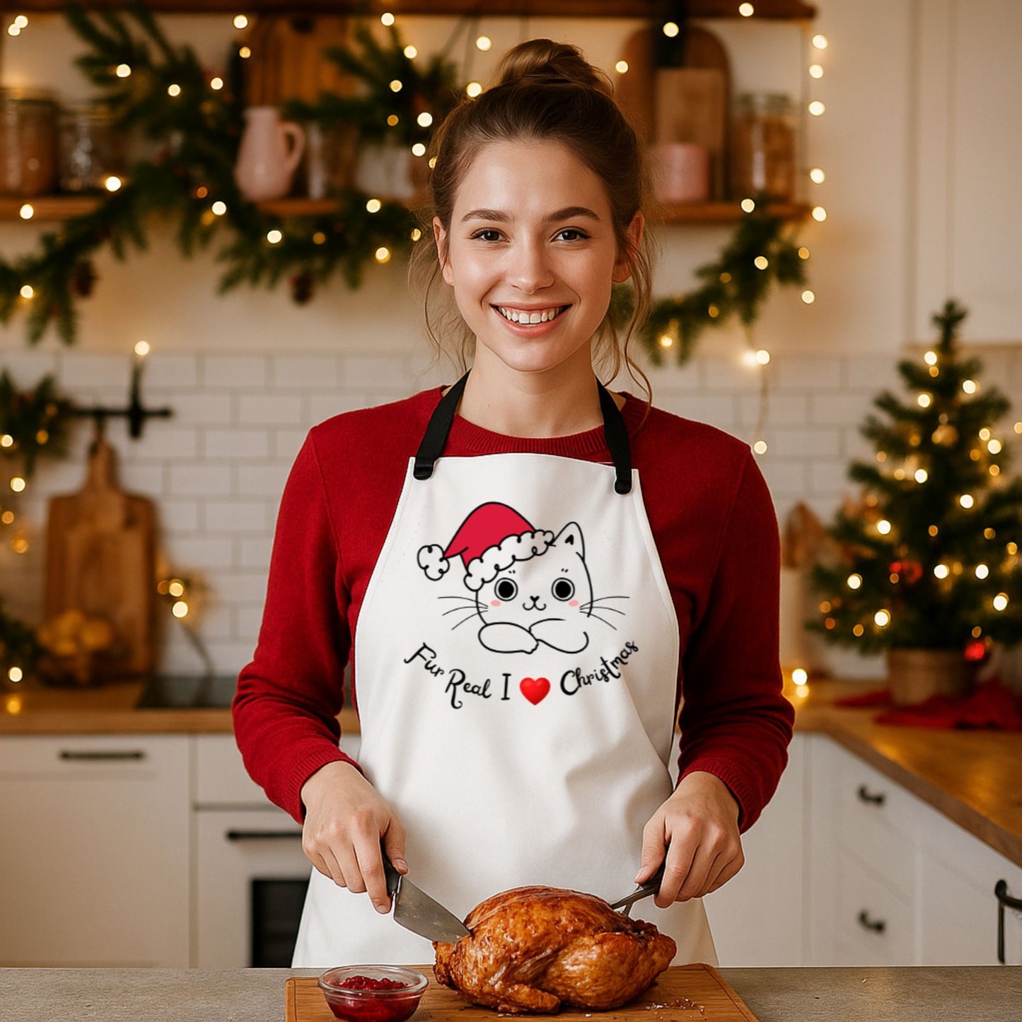 Fur Real Cute Kitty Apron – Adorable Cat Lover Kitchen Gift