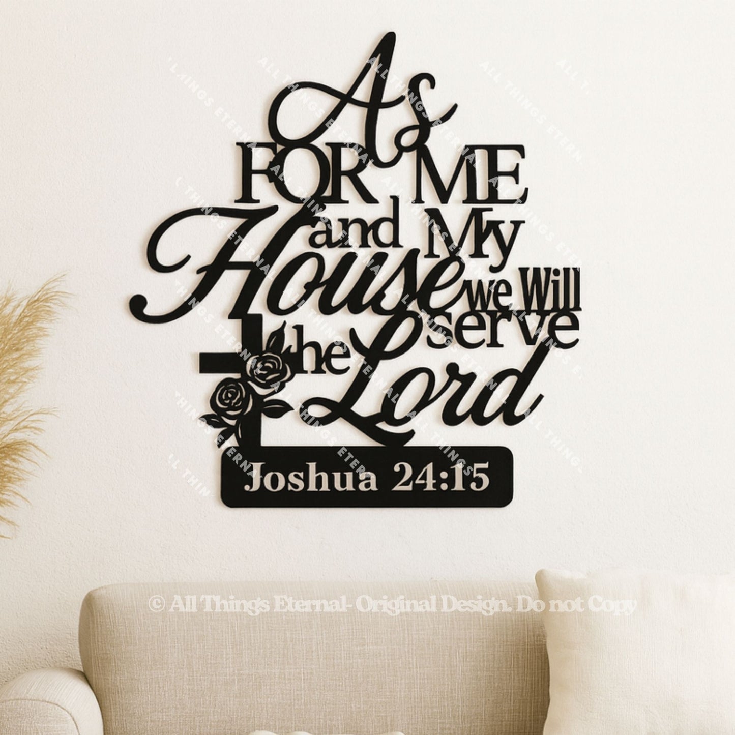 Joshua 24:15 Wall Art | As for Me & My House We Will Serve the Lord