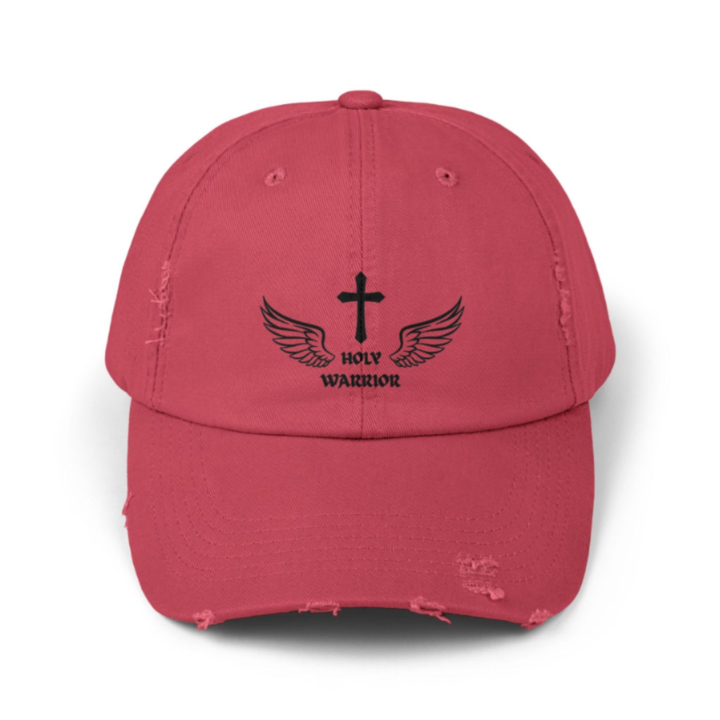 Holy Warrior Distressed Cap - Casual Hat for Faith Lovers