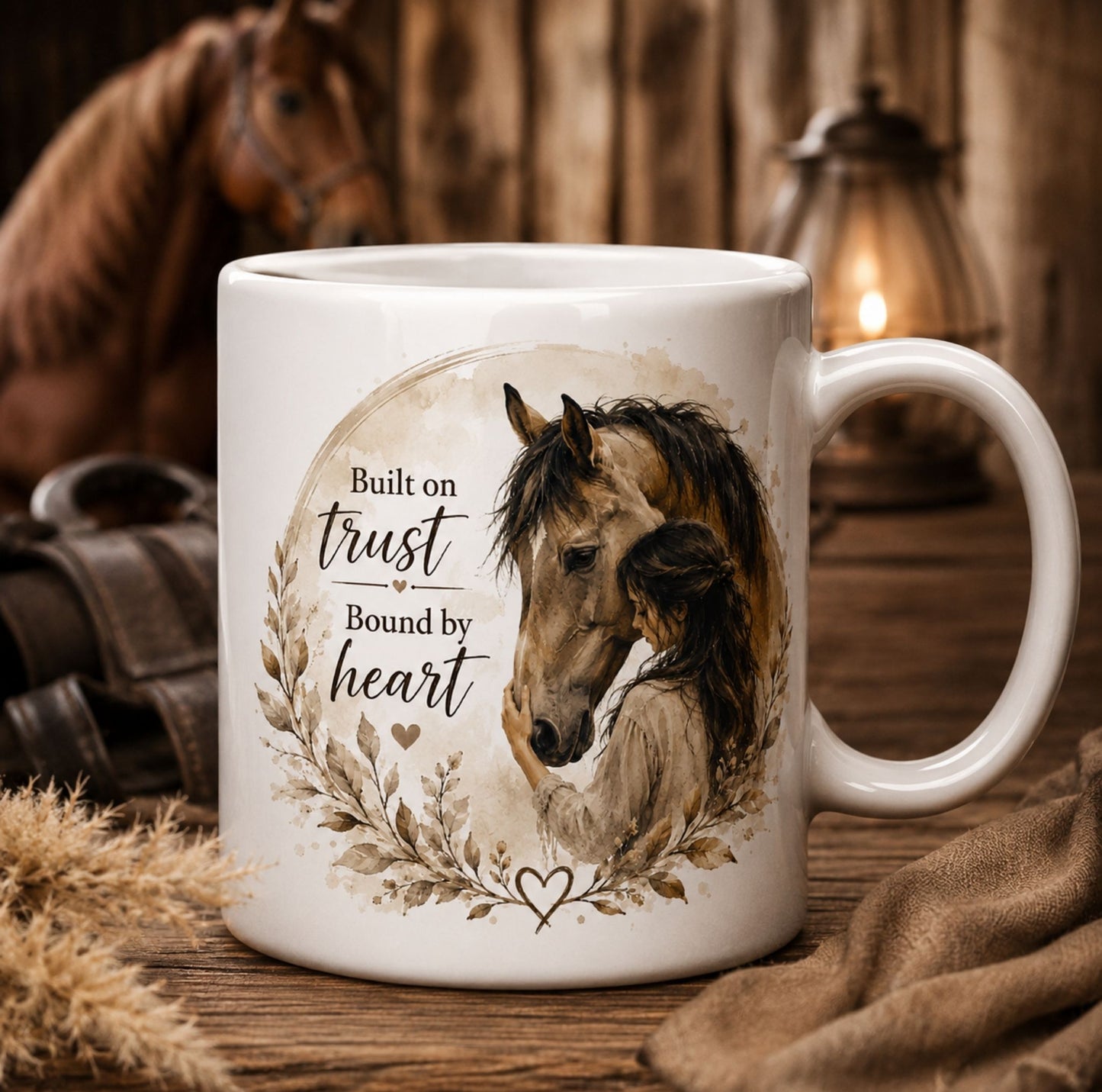 Personalized Horse Memorial Metal Sign + FREE Mug – At Peace Running Free