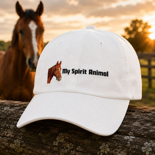 My Spirit Animal Horse Dad Cap — Embroidered Casual Baseball Hat
