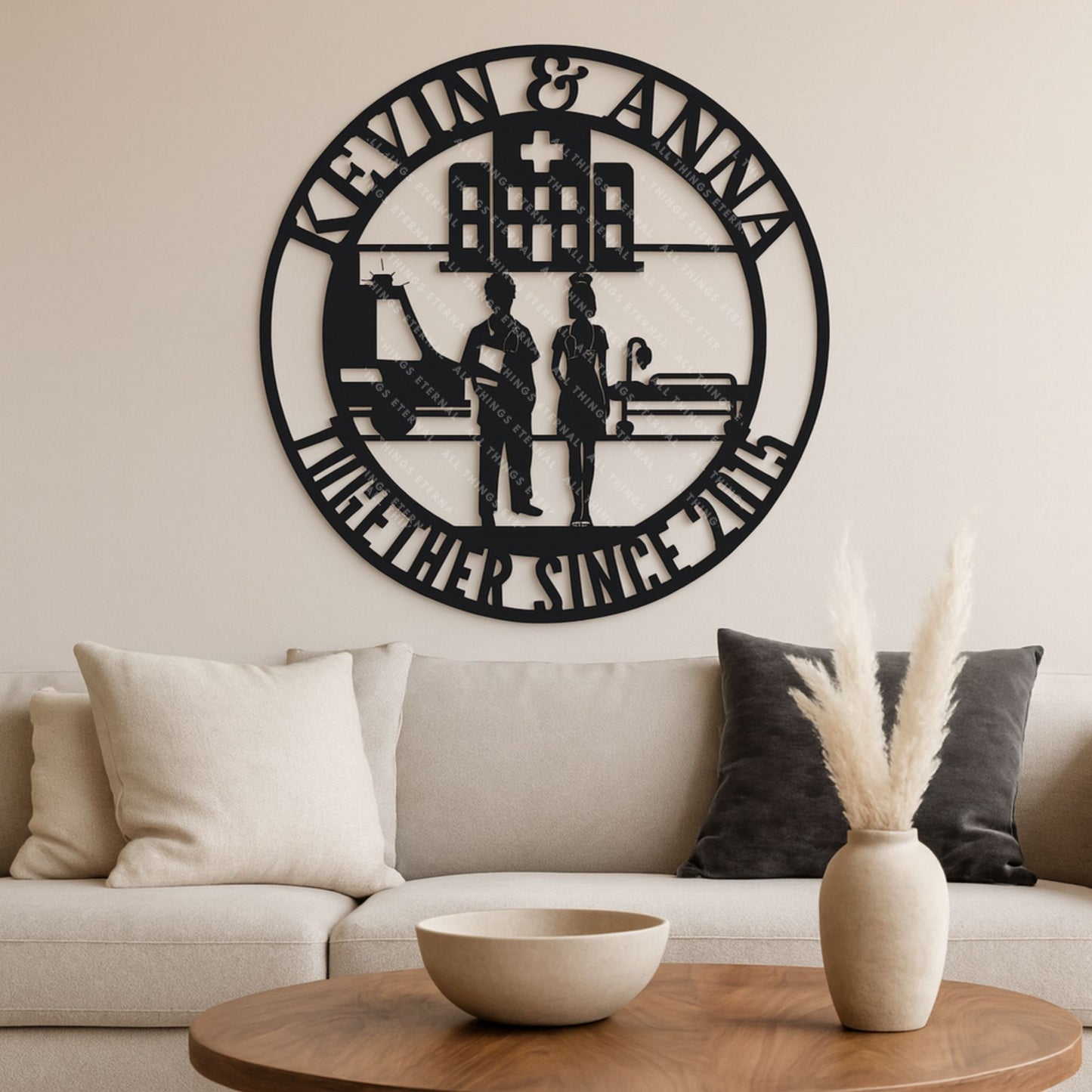 Personalized Doctor Couple Metal Sign – Custom Medical Gift